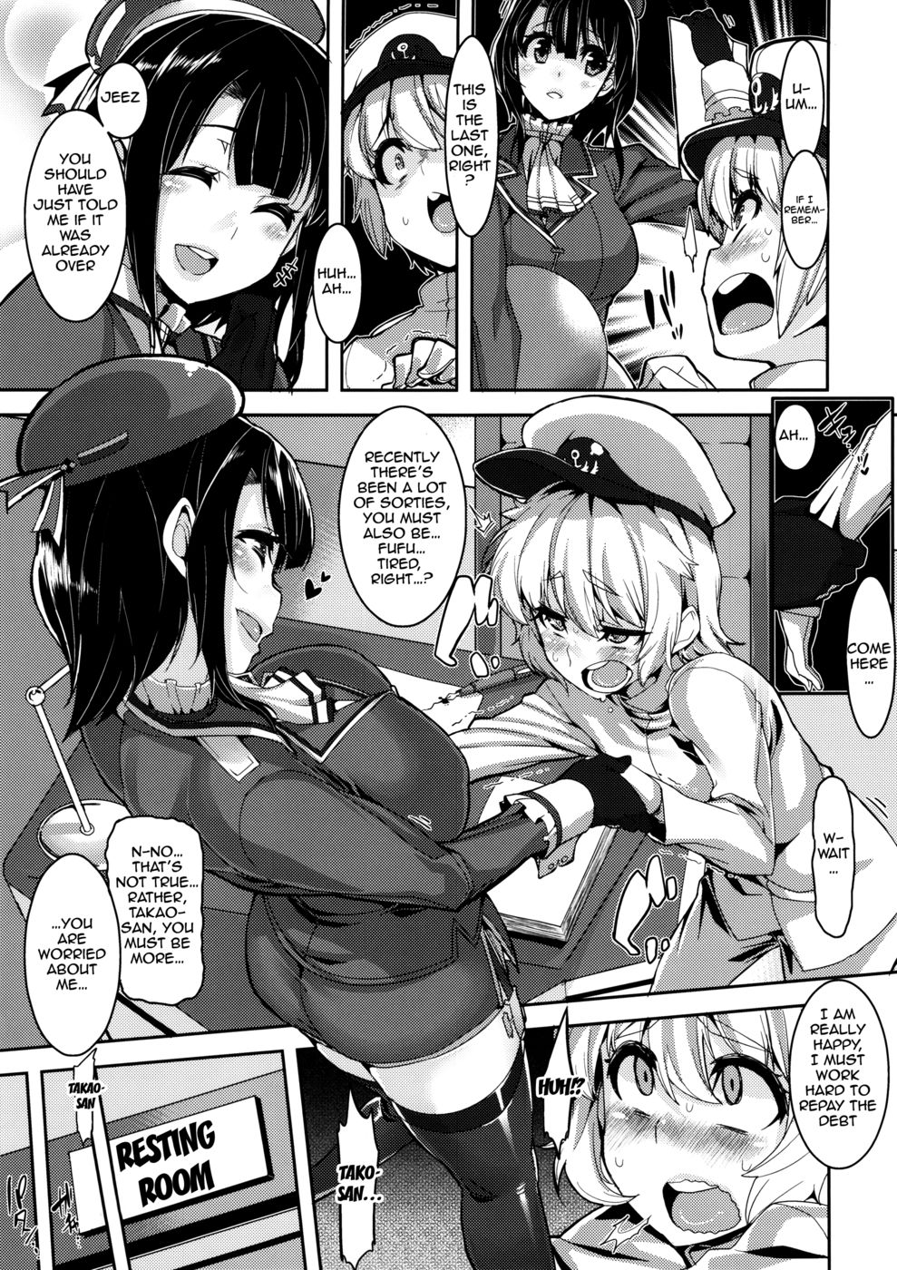 Hentai Manga Comic-Tiny admiral takao-san and atago-san-Read-5